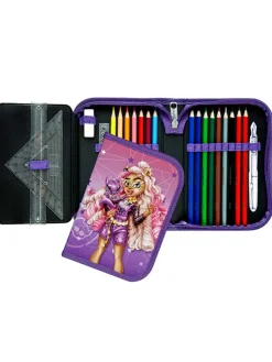 Gefülltes Federmäppchen "Monster High" in Lila