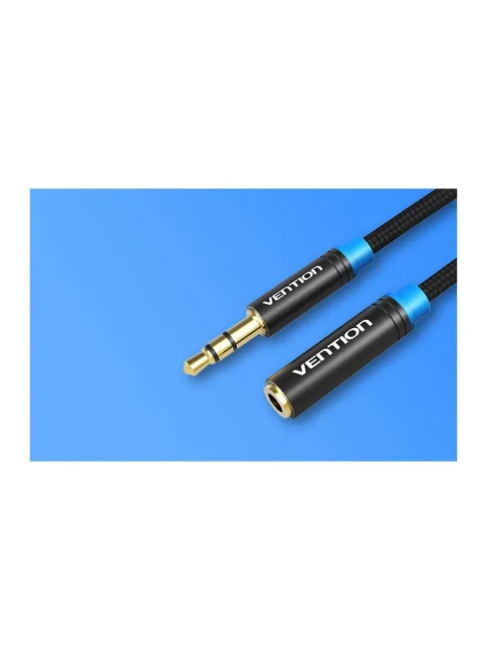 Geflochtenes Audiokabel 3,5 mm Stecker-Buchse 2 Meter