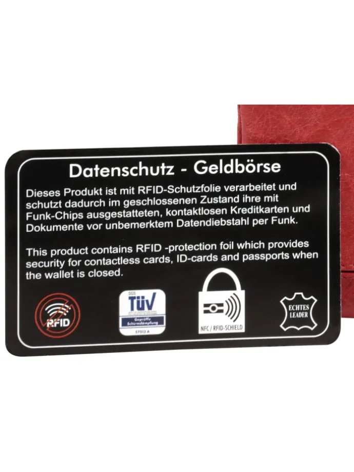 Geldbörse in rot