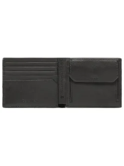 Geldbörse in Schwarz - (B)11 x (H)9 x (T)1,5 cm
