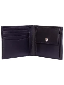 Geldbörse in Schwarz - (B)11 x (H)9 x (T)2 cm