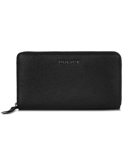 Geldbörse Leder 19 cm in black