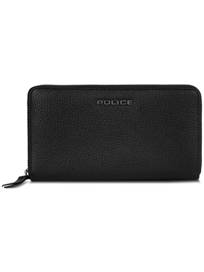 Geldbörse Leder 19 cm in black