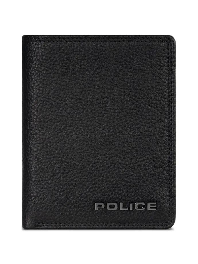 Geldbörse RFID Leder 9,5 cm ausklappbar in black