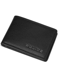 Geldbörse RFID Schutz Leder 10.5 cm in black