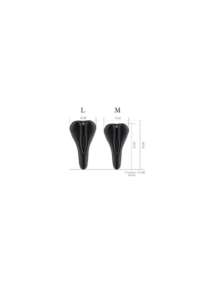 Gel-Sattelbezug LF047-S M – Schwarz