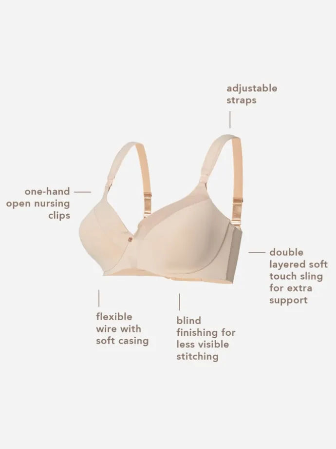Gepolsterter Still-Bh Shiny Matt + Nursing Bra in Moonlight
