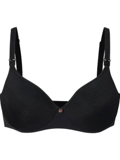Gepolsterter Still-Bh Spacer Stripe Nursing Bra in Black