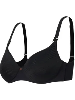 Gepolsterter Still-Bh Spacer Stripe Nursing Bra in Black