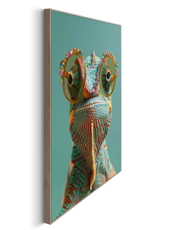 Gerahmter Kunstdruck "Karma Chameleon"