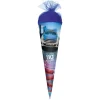 Geschenk-Schultüte klein Polizei 110 50 cm, rund in Blau