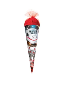 Geschenk-Schultüte klein Schnellzug 50 cm in Rot