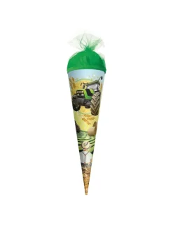 Geschenk-Schultüte klein Traktor 50 cm in Grün