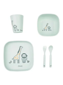 Geschirr-Set SAFARI eckig in mittelgrün
