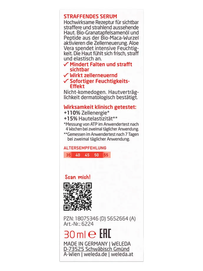 Gesichtsserum "Granatapfel & Maca-Peptide", 30 ml
