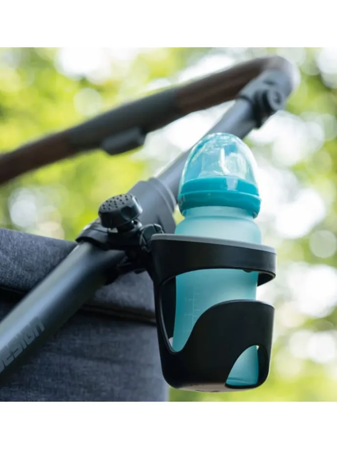 Getränkehalter für Buggy und Kinderwagen in schwarz,grau
