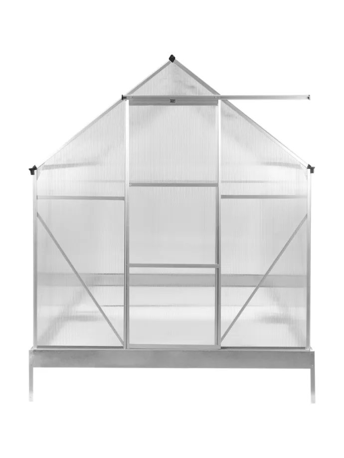 Gewächshaus für den Garten APULIA in Silber/Transparent