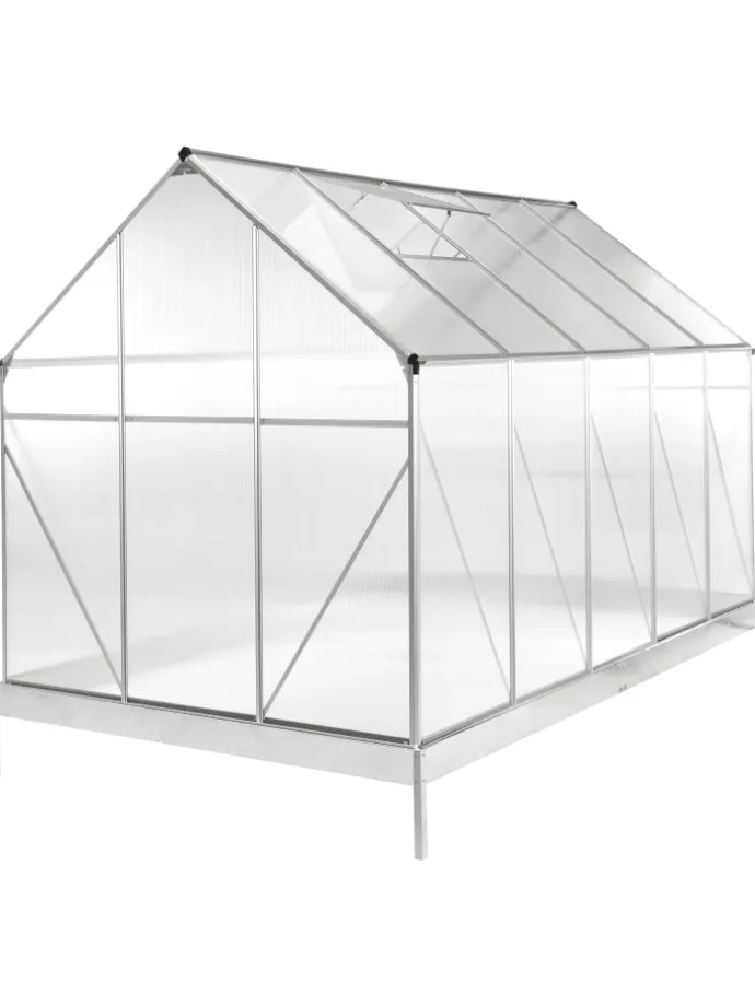Gewächshaus für den Garten APULIA in Silber/Transparent