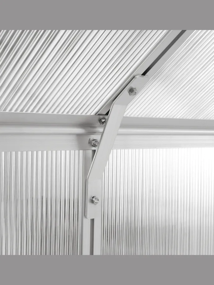 Gewächshaus für den Garten APULIA in Silber/Transparent