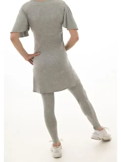 Gila Umstandsleggings in Hellgraumelange