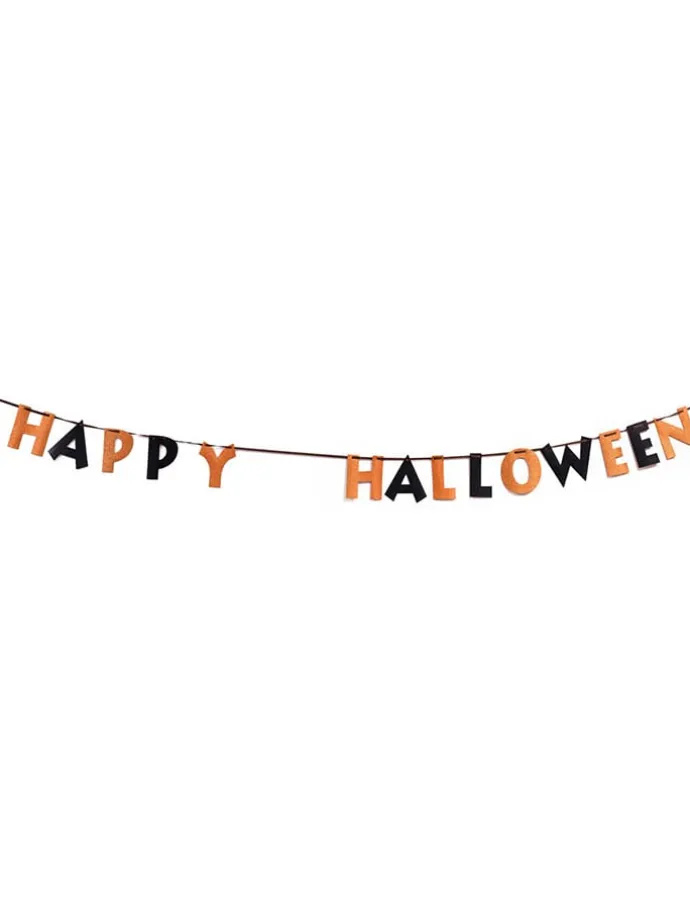 Girlande "Happy Halloween" in Bunt