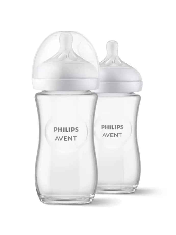 Glas-Flasche 2er Pack Natural Response 240ml in weiss