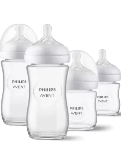 Glas-Flasche 4er Pack Natural Response 120ml in weiss