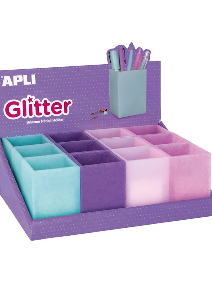 Glitzernder Stifthalter in Bunt (Überraschungsprodukt)