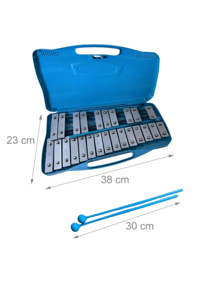 Glockenspiel in Blau - (B)38 x (H)4 x (T)23 cm