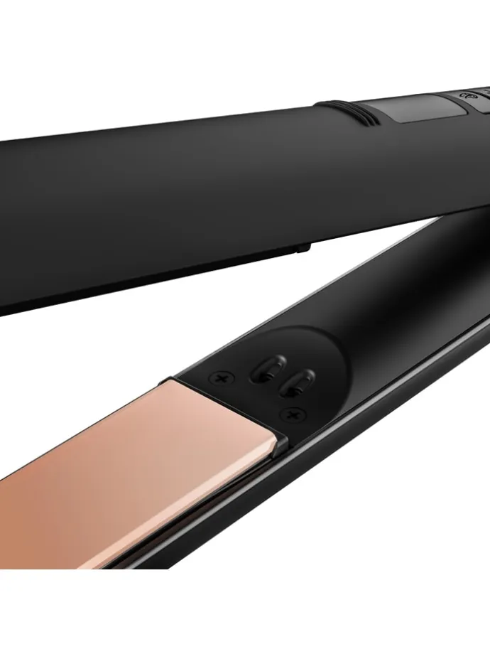 Glätteisen "NaturaShine" in Schwarz/ Roségold