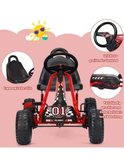 Gokart von 3-6 Jahren in Rot