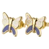 Gold Ohrringe 925 Schmetterling 0,7 cm x 0,8 cm