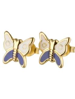 Gold Ohrringe 925 Schmetterling 0,7 cm x 0,8 cm