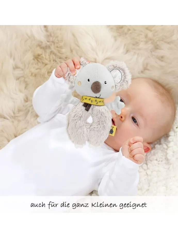 Greifling Koala mit Rassel - Australia in beige,grau