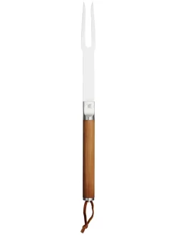 Grillgabel ''Norden'' in Braun/ Silber - (L)44,1 cm