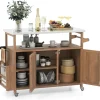 Grillwagen Outdoor Servierwagen 130 x 47 x 92 cm in Braun