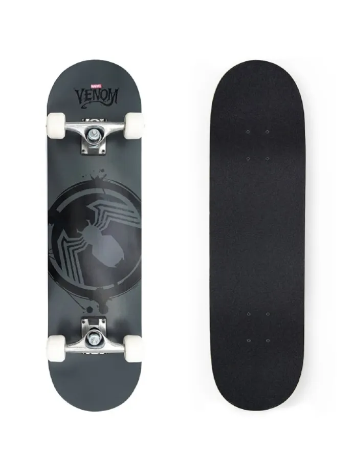 Großes Holz-Skateboard mit Venom-Logo – Robustes Board