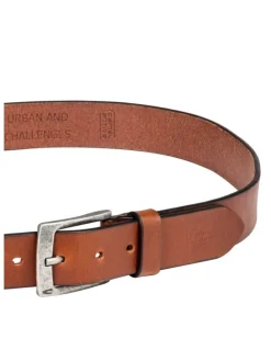 Gürtel aus Leder in Cognac