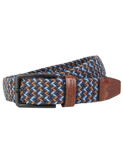 Gürtel in Blau/ Hellbraun