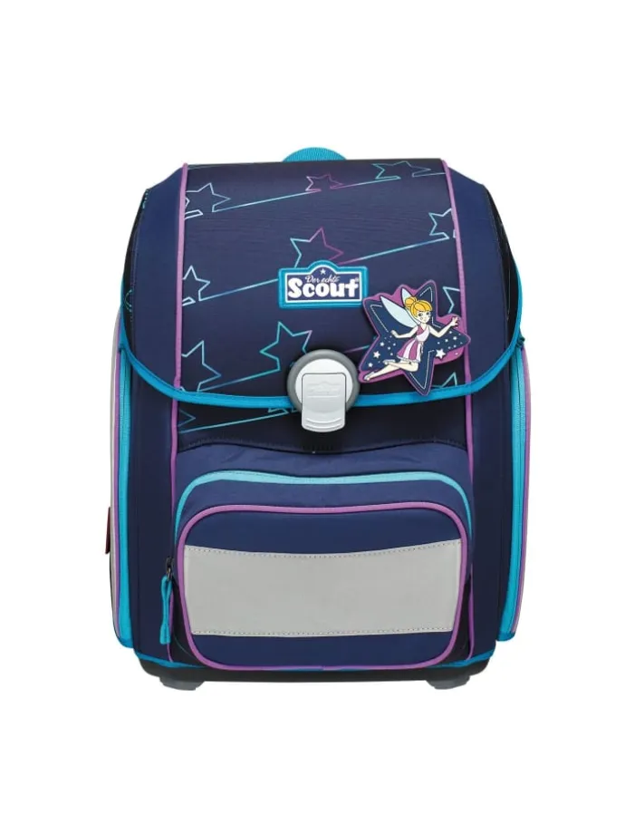 Grundschulranzen GENIUS Blue Star 5-tlg. in blau/lila
