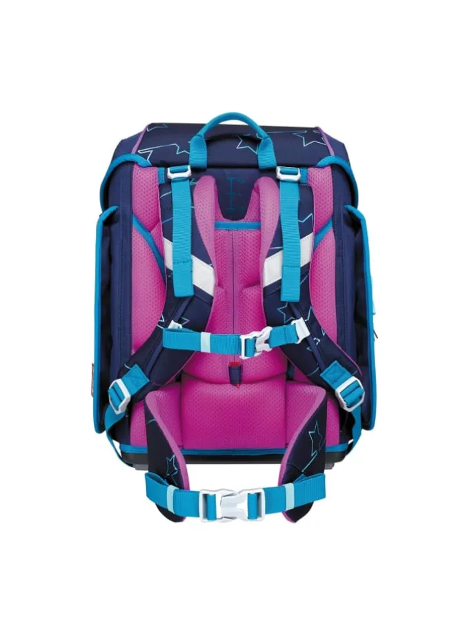 Grundschulranzen GENIUS Blue Star 5-tlg. in blau/lila