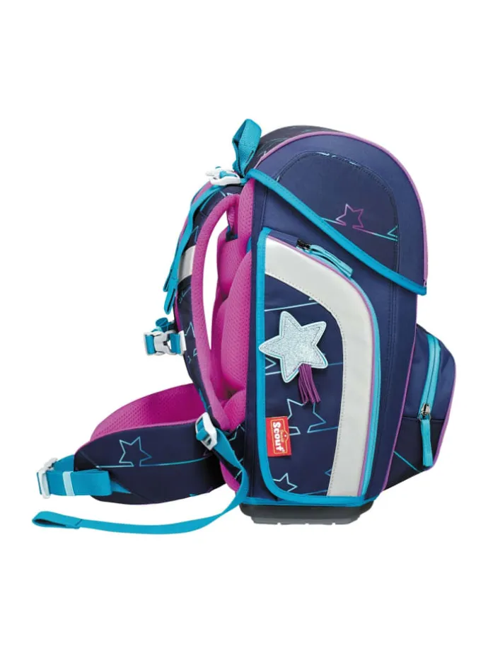Grundschulranzen GENIUS Blue Star 5-tlg. in blau/lila