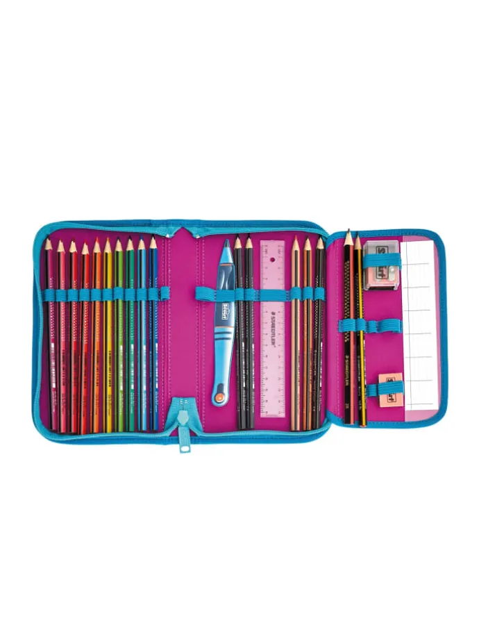Grundschulranzen GENIUS Blue Star 5-tlg. in blau/lila