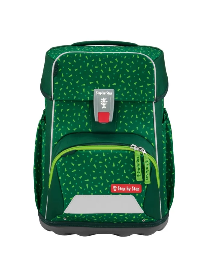Grundschulranzen-Set BASIS "Green Graphics" 4-teilig in Grün
