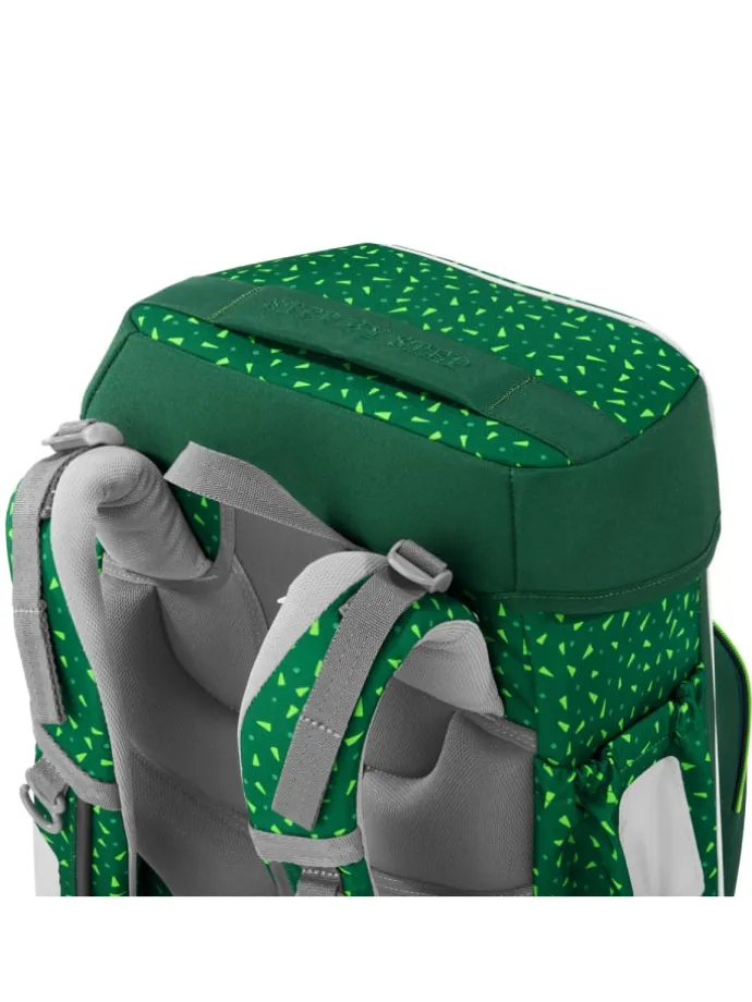 Grundschulranzen-Set BASIS "Green Graphics" 4-teilig in Grün