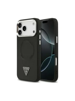 Guess Triangle Logo magnetisch Hülle iPhone 17 Pro Schwarz in Schwarz