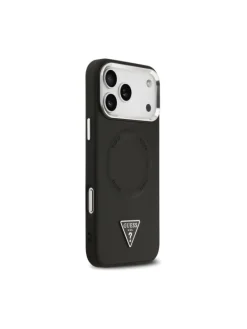 Guess Triangle Logo magnetisch Hülle iPhone 17 Pro Schwarz in Schwarz