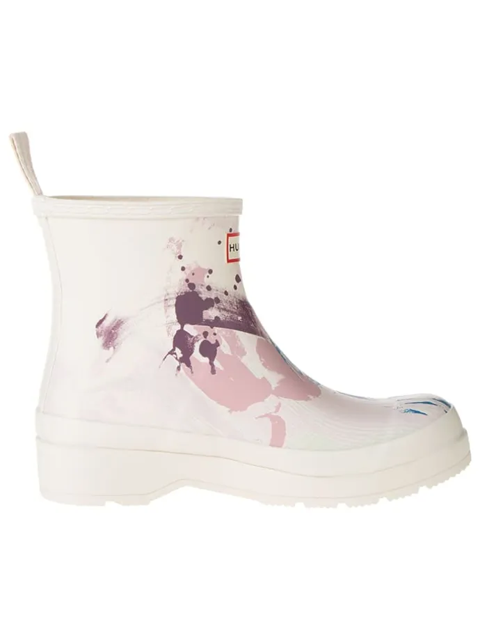 Gummistiefel in Creme/ Bunt