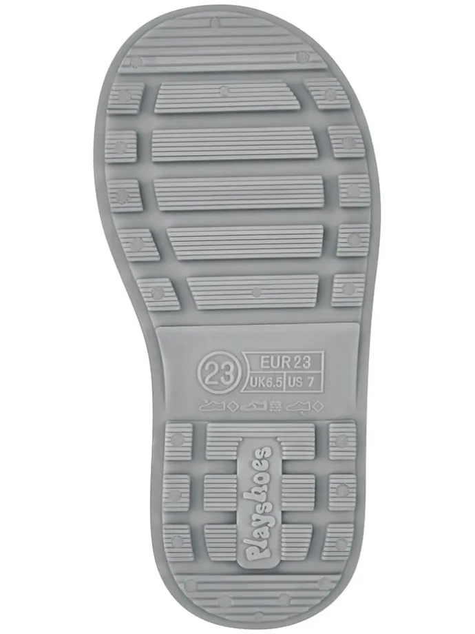 Gummistiefel in Grau/ Gelb