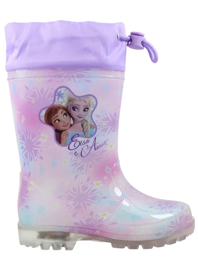 Gummistiefel in Lila/ Türkis